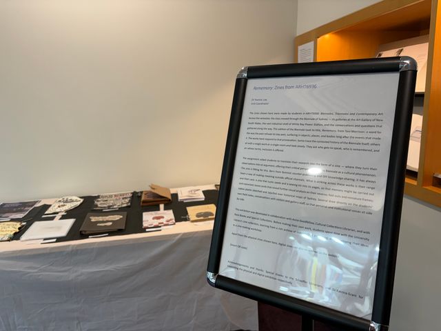 View of the exhibition text
